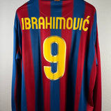 FC Barcelona 2009/10 Heimtrikot – Ibrahimović #9 – Langarm – Größe XXL