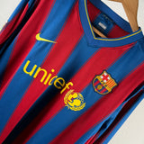 FC Barcelona 2009/10 Heimtrikot – Ibrahimović #9 – Langarm – Größe XXL