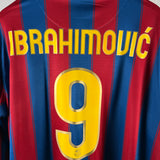FC Barcelona 2009/10 Heimtrikot – Ibrahimović #9 – Langarm – Größe XXL