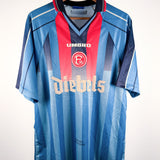 🔵🔴 Fortuna Düsseldorf Auswärtstrikot 1997/98 – Diebels – XL