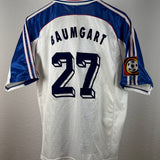 Hansa Rostock 1999/2000 Heimtrikot – Nike (S/M) – Baumgart #27 – mit Autogrammen