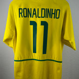 Brasilien 2002 Heimtrikot – Ronaldinho – Größe M