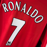 Manchester United 2003/04 Heimtrikot – Langarm – Cristiano Ronaldo (#7) – Größe XL