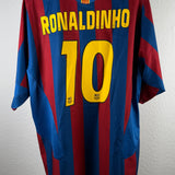 FC Barcelona 2005/06 Heimtrikot – Ronaldinho (#10) – Größe XL