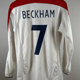 England 2004 Heimtrikot – Beckham #7 – Langarm – Größe S