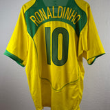 Brasilien 2004 Heimtrikot – Ronaldinho – Größe XL