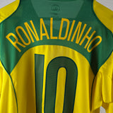 Brasilien 2004 Heimtrikot – Ronaldinho – Größe XL