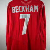 England 2004/06 Heimtrikot – Beckham #7 – Langarm – Größe L