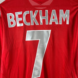 England 2004/06 Heimtrikot – Beckham #7 – Langarm – Größe L