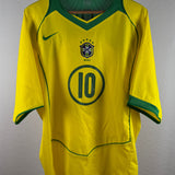 Brasilien 2004 Heimtrikot – Ronaldinho – Größe XL