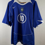 Brasilien 2004 Auswärtstrikot – Ronaldinho #10 – Größe XL