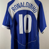 Brasilien 2004 Auswärtstrikot – Ronaldinho #10 – Größe XL