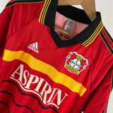 Reeb Vintage Heimtrikot Bayer 04 Leverkusen Aspirin 98/99 Autogramm