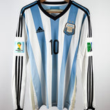2014/15 ARGENTINIEN MESSI #10 LANGARM Heim Trikot (M) ADIDAS