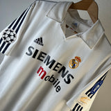 Real Madrid 2002 Trikot – Zidane (#5) Champions League Patches – M