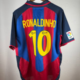 FC Barcelona 2003/04 Heimtrikot – Ronaldinho #10 (L)