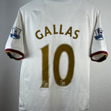 Arsenal 2007/08 Auswärtstrikot – Gallas #10 (M) mit Premier-League-Patches