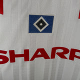 ORIGINAL! Hamburger SV 1992/93 Heimtrikot – Sharp #9 – Größe L (fällt größer aus)