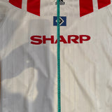 ORIGINAL! Hamburger SV 1992/93 Heimtrikot – Sharp #9 – Größe L (fällt größer aus)