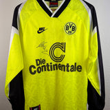 Borussia Dortmund 1995/96 Heimtrikot Langarm mit Autogramm (M)