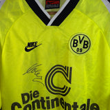 Borussia Dortmund 1995/96 Heimtrikot Langarm mit Autogramm (M)