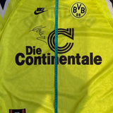 Borussia Dortmund 1995/96 Heimtrikot Langarm mit Autogramm (M)