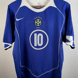 Brasilien 2004 Auswärtstrikot – Ronaldinho #10 – Größe M