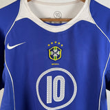 Brasilien 2004 Auswärtstrikot – Ronaldinho #10 – Größe M