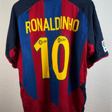 FC Barcelona 2003/04 Heimtrikot – Ronaldinho #10 (XL)