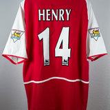 Arsenal FC 2002/03 Heimtrikot – Henry #14 – XL – Champions-Patches