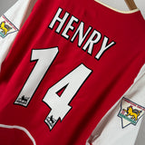 Arsenal FC 2002/03 Heimtrikot – Henry #14 – XL – Champions-Patches