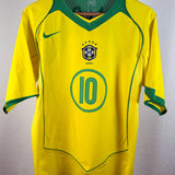 Brasilien 2004 Heimtrikot – Ronaldinho #10 – M