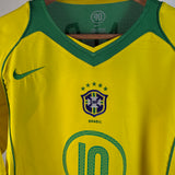 Brasilien 2004 Heimtrikot – Ronaldinho #10 – M