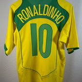 Brasilien 2004 Heimtrikot – Ronaldinho #10 – M
