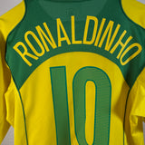 Brasilien 2004 Heimtrikot – Ronaldinho #10 – M