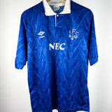 🟦 Everton FC Heimtrikot 1989–1991 – Umbro – Größe L/XL