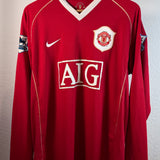 Manchester United 2006/07 Heimtrikot Langarm – Nike (L) – Larsson #17