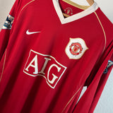 Manchester United 2006/07 Heimtrikot Langarm – Nike (L) – Larsson #17