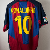 FC Barcelona 2003/04 Heimtrikot – Ronaldinho #10 (M)