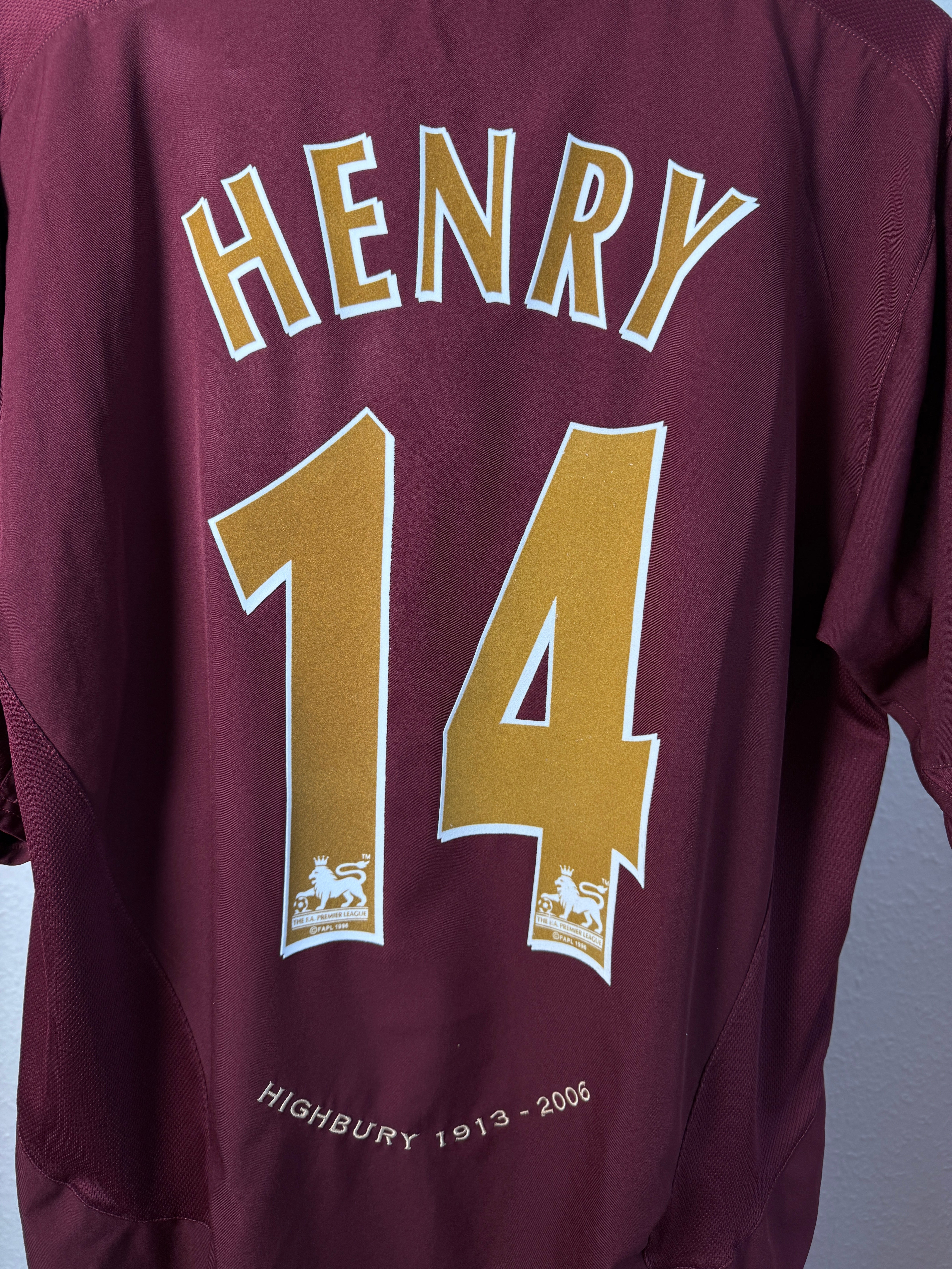 Arsenal FC 2005/06 Highbury Heimtrikot – Henry #14 Flock