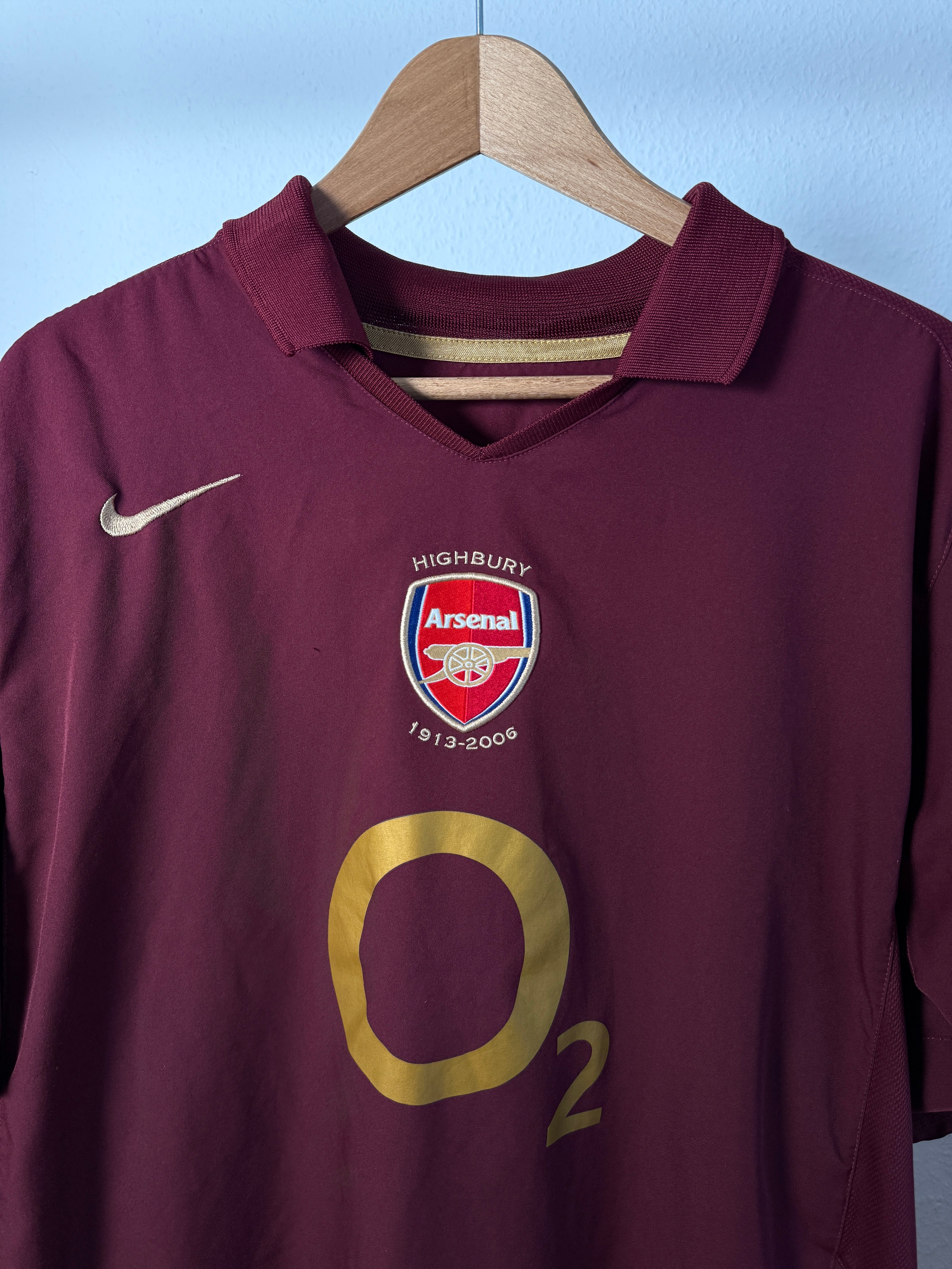 Arsenal FC 2005/06 Highbury Heimtrikot – Brustdetail