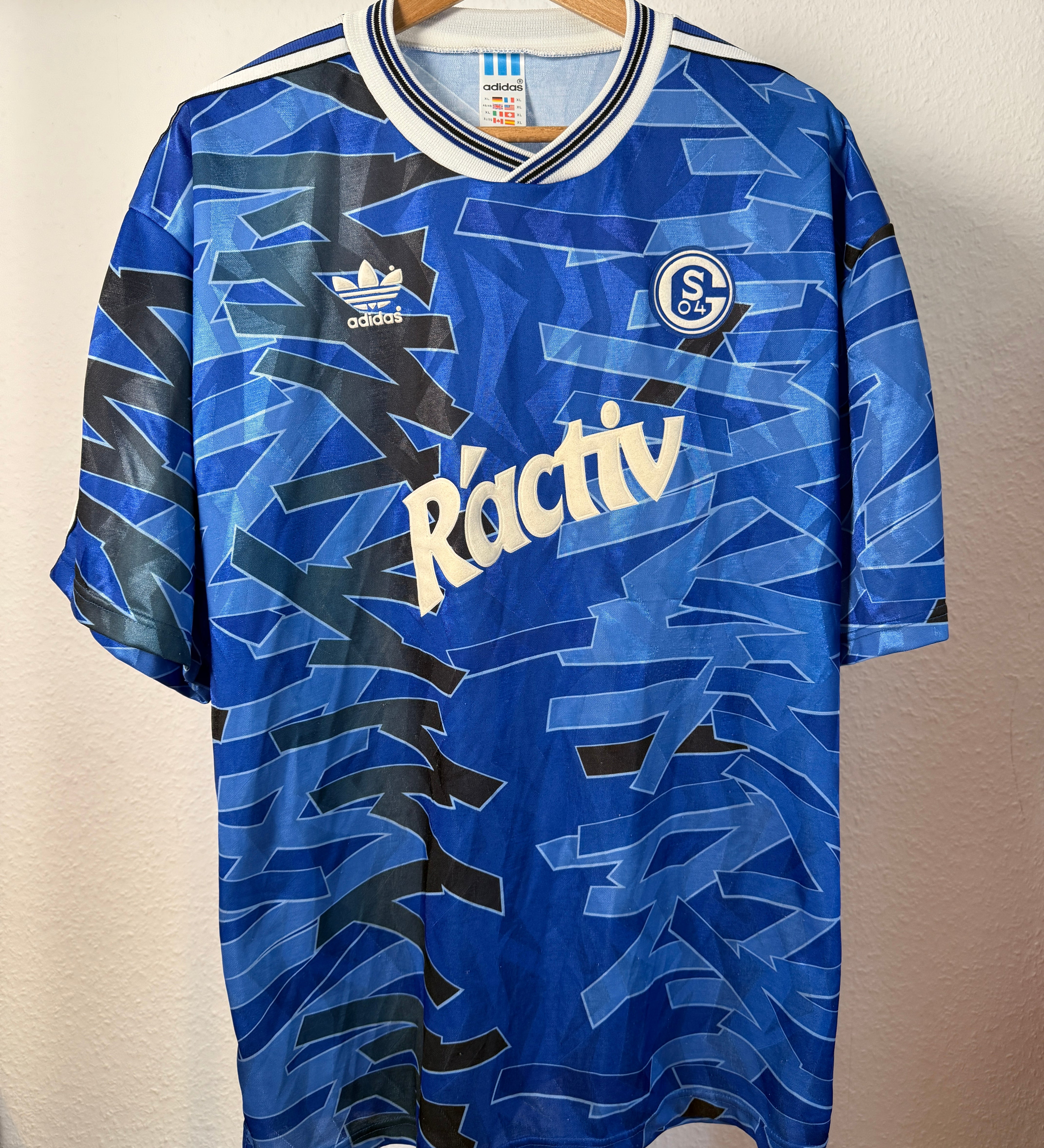 FC Schalke 04 1992/93 Heimtrikot adidas R'activ – Vorderseite