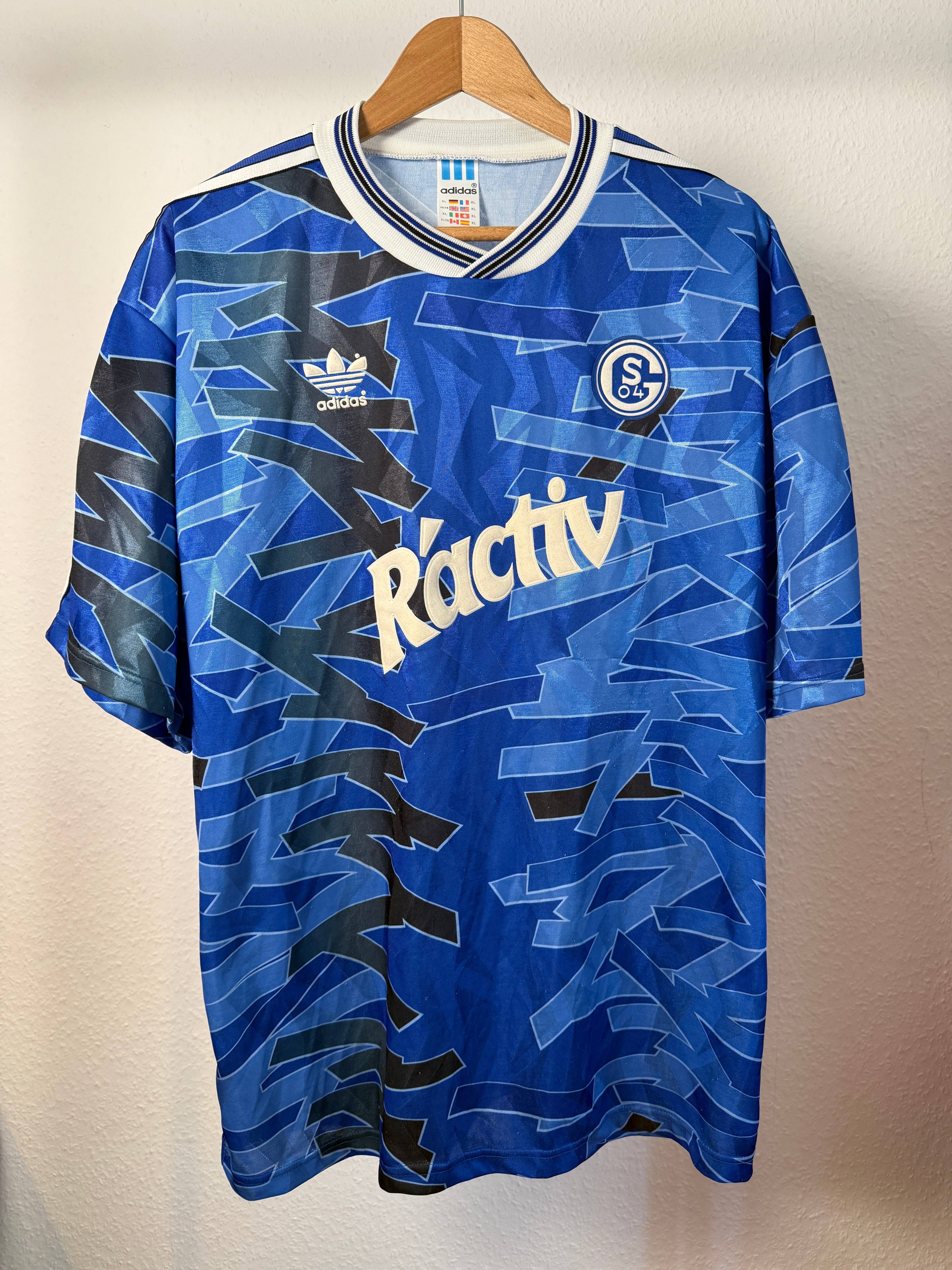 FC Schalke 04 1992/93 Heimtrikot adidas R'activ – Vorderseite