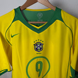Brasilien 2004 Heimtrikot – Ronaldo #9 – Nike (M)