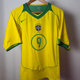 Brasilien 2004 Heimtrikot – Ronaldo #9 – Nike (M)