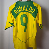 Brasilien 2004 Heimtrikot – Ronaldo #9 – Nike (M)