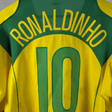 Brasilien 2004 Heimtrikot – Ronaldinho – Größe XL