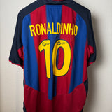 FC Barcelona 2003/04 Heimtrikot – Ronaldinho #10 (XL)