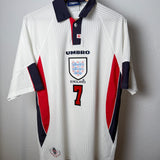 England 1998 Heimtrikot – Beckham #7 – Umbro (XL)