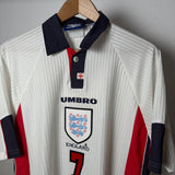England 1998 Heimtrikot – Beckham #7 – Umbro (XL)